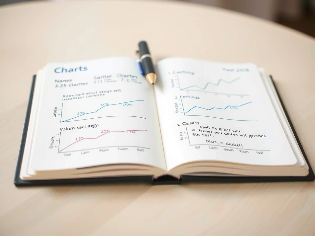 Carnet de notes alimentaires ouvert