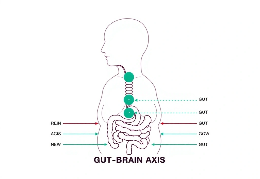 Schéma connexion intestin-cerveau